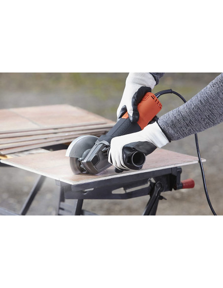 Black & Decker Black+Decker Beg210-Qs Meuleuse D'angle Poignée 3 Positions, 900 W, Noir, 115 Mm