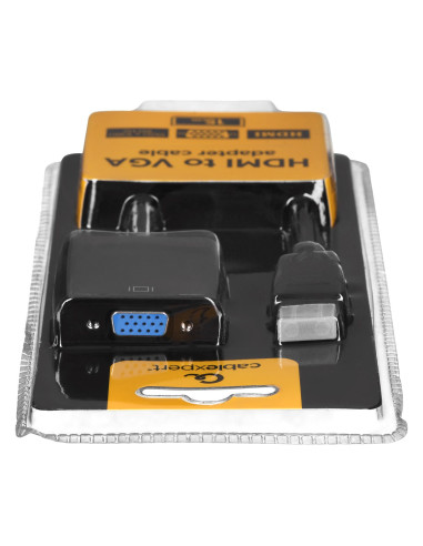 Adapter Gembird A-Hdmi-Vga-04 (Hdmi M - D-Sub (Vga) F  0,15M  Kolor Czarny)