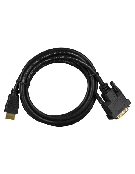 Kabel Lanberg Ca-Hddv-20Cu-0018-Bk (Hdmi M - Dvi-D (24+1) M  1,8M  Kolor Czarny)