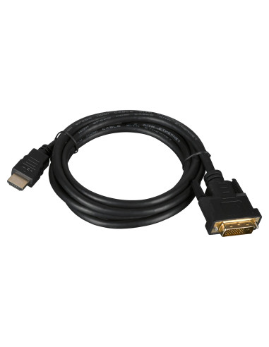 Kabel Lanberg Ca-Hddv-20Cu-0018-Bk (Hdmi M - Dvi-D (24+1) M  1,8M  Kolor Czarny)
