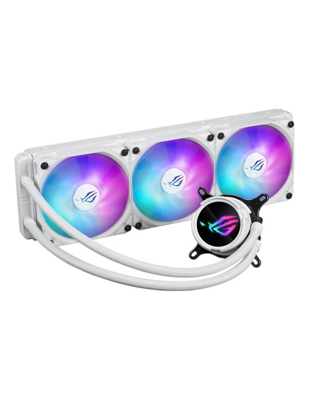 Asus Rog Strix Lc Iii 360 Argb White Edition Procesor Zestaw Do Chłodzenia Płynami 12 Cm Biały