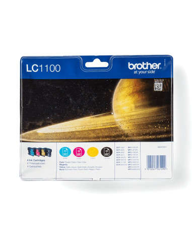 Brother Lc-1100Valbpdr Nabój Z Tuszem 4 Szt. Oryginalny Czarny, Cyjan, Purpurowy, Żółty