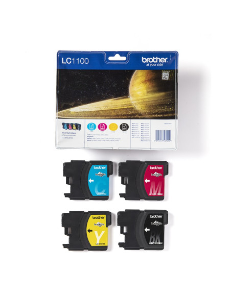Brother Lc-1100Valbpdr Nabój Z Tuszem 4 Szt. Oryginalny Czarny, Cyjan, Purpurowy, Żółty