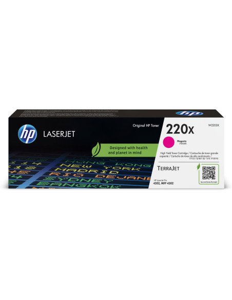 Hp Oryginalnym Wkładem Z Purpurowym Tonerem 220X Laserjet