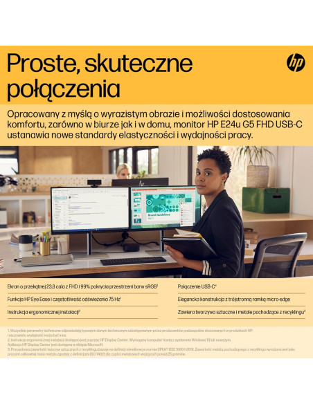 Monitor Hp E24U G5 6N4D0Aa 23,8", 1920X1080 Fhd Usb-C