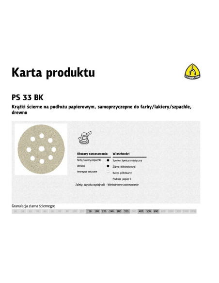 K.krążek 225 Ps33Bk  Gr.150 Otw.gls38 /50Szt.