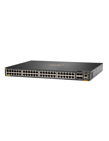 Aruba 6200F 48G Class4 Poe 4Sfp+ 740W Zarządzany L3 Gigabit Ethernet (10/100/1000) Obsługa Poe 1U Czarny