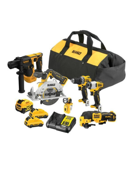 Dewalt.zestaw Combo 12V Dck611P1D2 (Dch072+Dcs512+Dcd701+Dcf801+Dcs353+Dcl510) 1X5,0 2X2,0Ah Torba