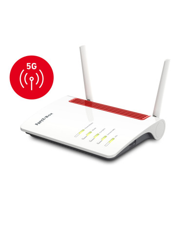 Fritz!Box 6850 5G Router Bezprzewodowy Gigabit Ethernet Dual-Band (2.4 Ghz/5 Ghz) Czarny, Czerwony, Biały