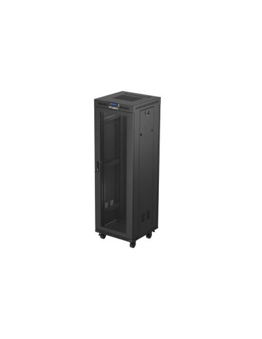 Szafa Instalacyjna Rack Stojąca 19" 37U 600X600 Czarna Drzwi Perforowane Lcd Lanberg (Flat Pack)