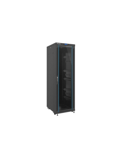 Szafa Instalacyjna Rack Stojąca 19" 37U 600X800 Czarna Drzwi Szklane Lcd Lanberg (Flat Pack)