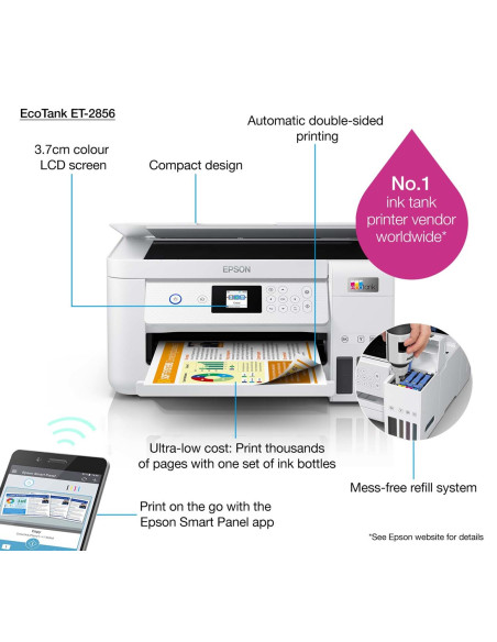 Drukarka Epson Ecotank Et-2856 (C11Cj63406)