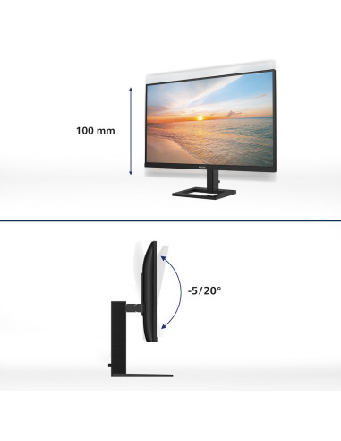 Philips 1000 Series 27E1N1900Ae/00 Led Display 68,6 Cm (27") 3840 X 2160 Px 4K Ultra Hd Lcd Czarny
