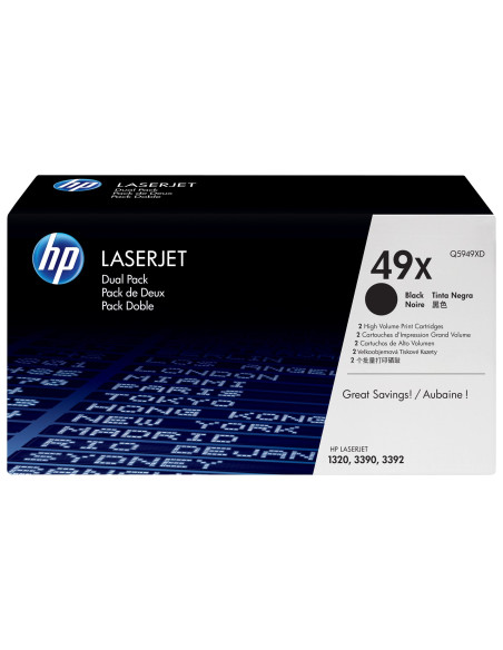 Hp 49X Kaseta Z Tonerem 2 Szt. Oryginalny Czarny