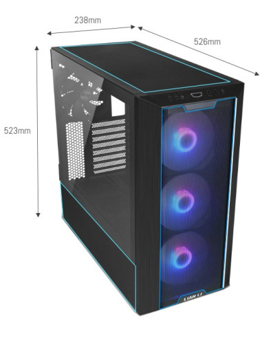 Lian Li Lancool Iii Midi Tower Czarny, Przezroczysty