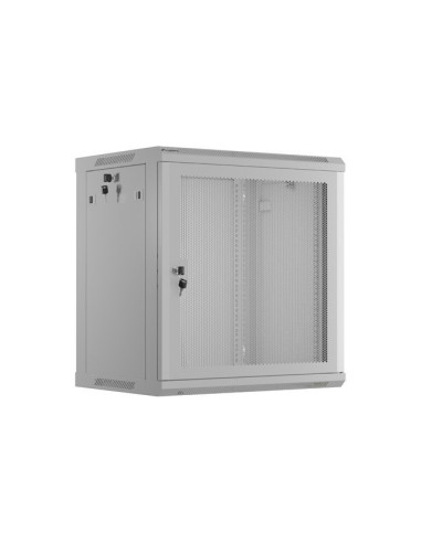 Szafa Instalacyjna Rack Wisząca 19" 12U 600X450 Szara Drzwi Perforowane Lanberg (Flat Pack)