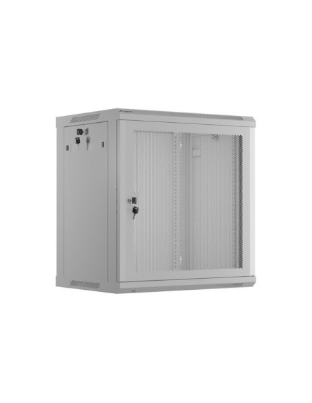 Szafa Instalacyjna Rack Wisząca 19" 12U 600X450 Szara Drzwi Perforowane Lanberg (Flat Pack)