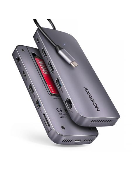 Axagon Hmc-12Gm2 Stacja Dokująca Przewodowa Usb 3.2 Gen 2 (3.1 Gen 2) Type-C Szary