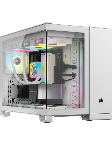 2500X Tempered Glass Matx Mid-Tower, White