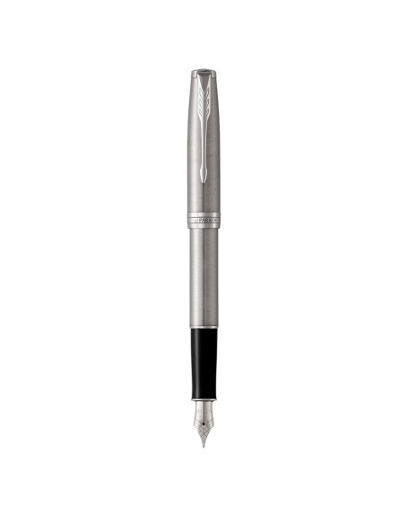 Pióro Wieczne Parker Sonnet Medium Nib Stainless Steel Palladium Finish Trim Gift Boxed