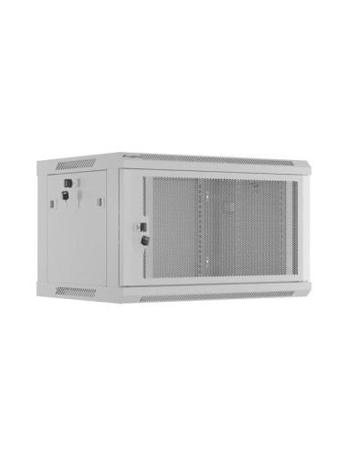 Szafa Instalacyjna Rack Wisząca 19" 6U 600X450 Szara Drzwi Perforowane Lanberg (Flat Pack)