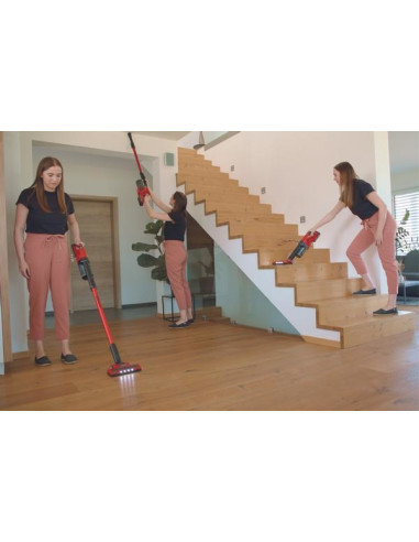 Einhell Te-Sv 18 Li-Solo 2-In-1 Stick Vacuum Bateria Suchy Bez Worka Czarny, Czerwony