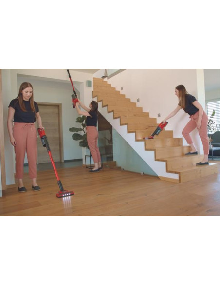 Einhell Te-Sv 18 Li-Solo 2-In-1 Stick Vacuum Bateria Suchy Bez Worka Czarny, Czerwony