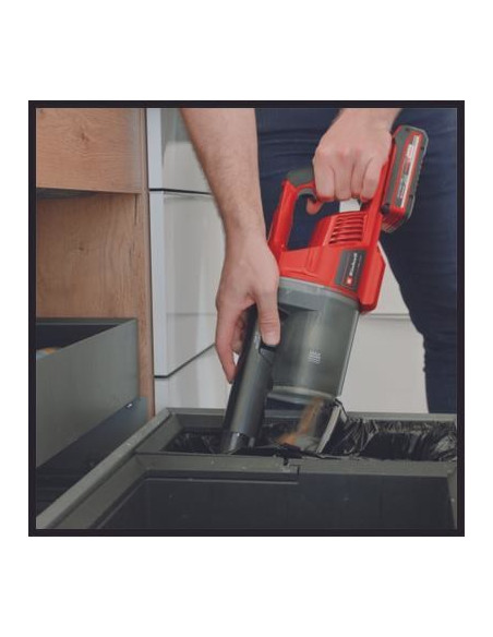 Einhell Te-Sv 18 Li-Solo 2-In-1 Stick Vacuum Bateria Suchy Bez Worka Czarny, Czerwony