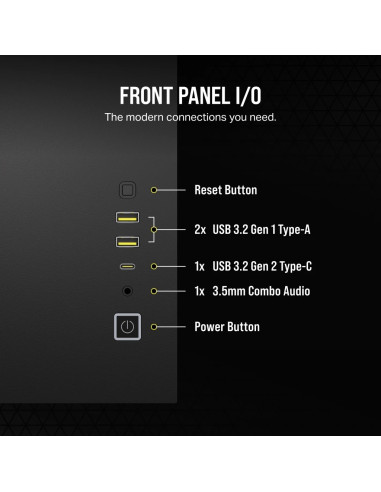 2500X Tempered Glass Matx Mid-Tower, Black