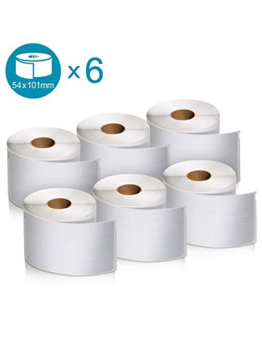 Etykiety Adresowe Advantage Pack 6 Rolek Po 220 Etykiet 54X101 Białe