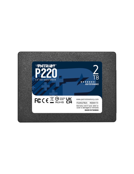 Ssd Patriot P220 2Tb Sata3 2,5" P220S2Tb25