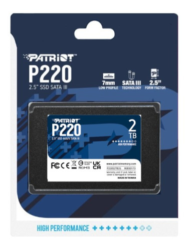Ssd Patriot P220 2Tb Sata3 2,5" P220S2Tb25