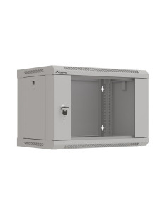 Szafa Instalacyjna Rack Wisząca 19" 6U 540X350 Szara Drzwi Przeszklone Lanberg (Flat Pack)
