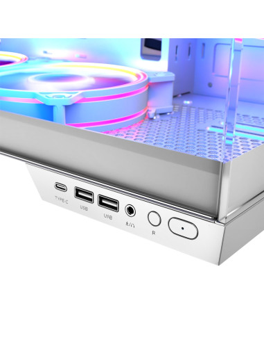 Modecom Obudowa Volcno Panorama Apex Argb 3F Midi White