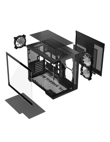 Modecom Obudowa Volcano Panorama Apex Argb 3F Midi Black
