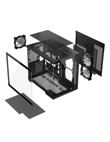 Modecom Obudowa Volcano Panorama Apex Argb 3F Midi Black