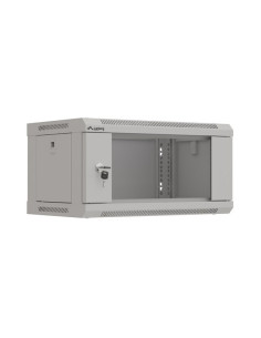 Szafa Instalacyjna Rack Wisząca 19" 4U 540X350 Szara Drzwi Przeszklone Lanberg (Flat Pack)