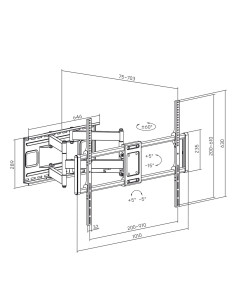 Maclean Uchwyt Do Tv Ekonomiczny 60-120" 120Kg Vesa 900X600 Mc-482 2