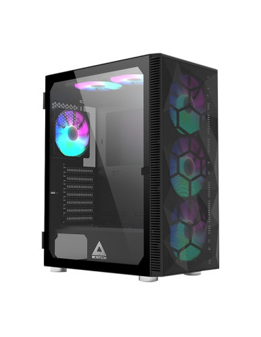 Montech X3 Mesh Midi-Tower, Rgb, Szkło Hartowane - Czarne