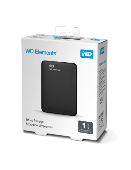 Dysk Zewnętrzny Hdd Wd Elements (1Tb  2.5"  Usb 3.0  Czarny  Wdbuzg0010Bbk-Wesn)