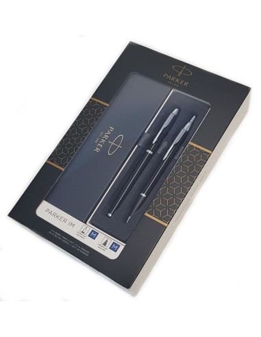 Parker 2093215 Zestaw Piór Czarny, Srebrny 2 Szt.