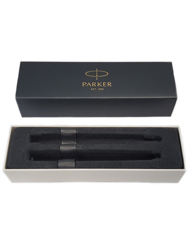 Parker 2093215 Zestaw Piór Czarny, Srebrny 2 Szt.