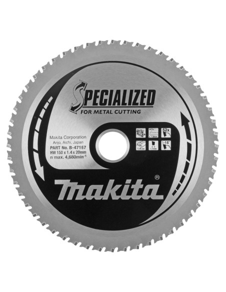 Makita Piła Tarczowa  150X20X52Z Cienkie Płyty Metalowe (Dcs551/Dcs53)