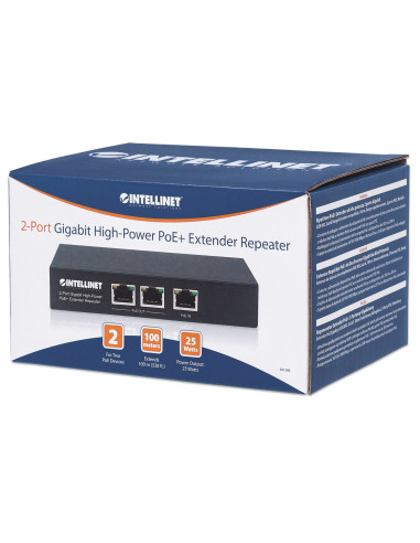 Intellinet Extender Poe+ 2-Portowy Gigabit 802.3At
