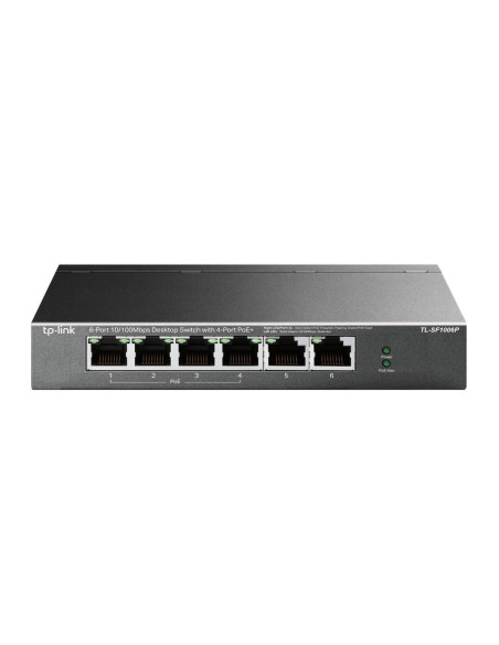 Tp-Link Tl-Sf1006P Łącza Sieciowe Nie Zarządzany Fast Ethernet (10/100) Obsługa Poe Czarny