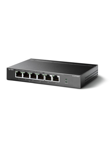 Tp-Link Tl-Sf1006P Łącza Sieciowe Nie Zarządzany Fast Ethernet (10/100) Obsługa Poe Czarny