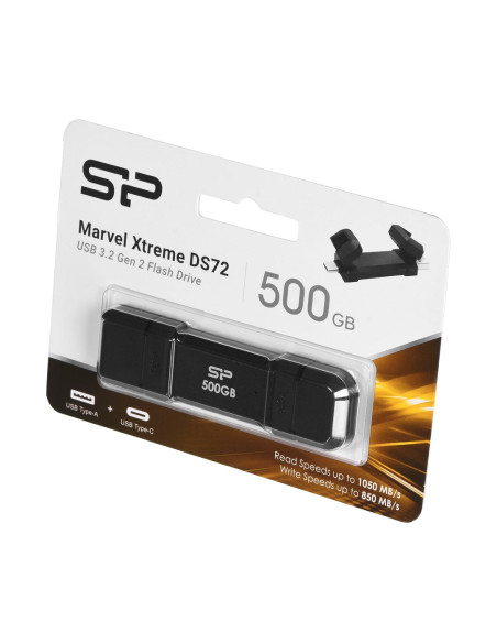 Ssd Silicon Power Ds72 500Gb Dual Usb-C/Usb 3.2