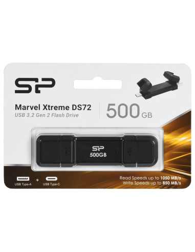 Ssd Silicon Power Ds72 500Gb Dual Usb-C/Usb 3.2