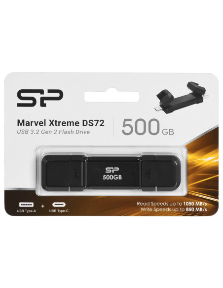 Ssd Silicon Power Ds72 500Gb Dual Usb-C/Usb 3.2