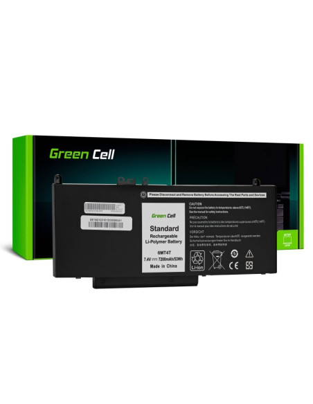 Green Cell Bateria De162 6Mt4T 07V69Y Do Dell Latitude E5270 E5470 E5570 7200Mah 7.4V